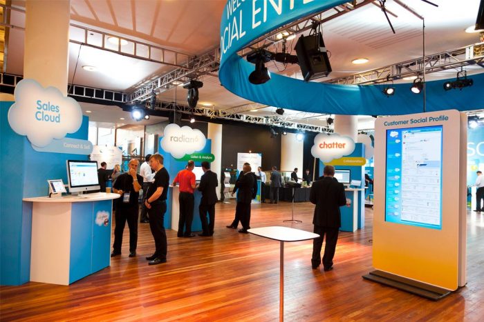 Exhibition stand with tech integration