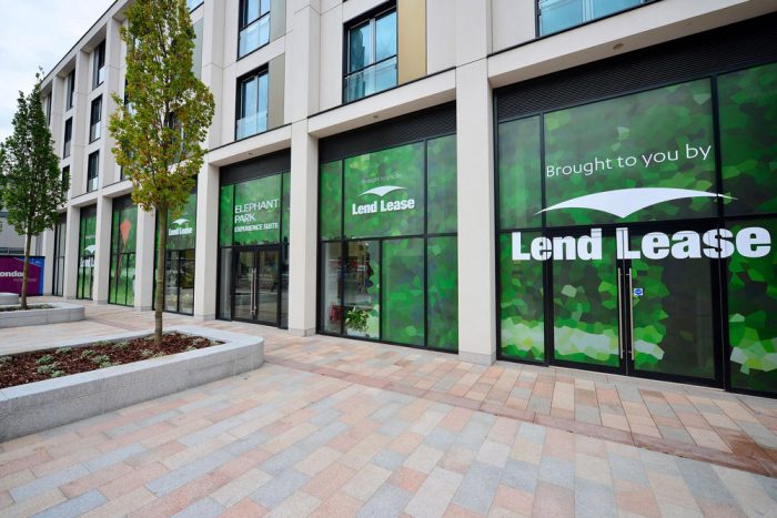 Window displays increasing kerb appeal at Elephant Park marketing suite by Lend Lease