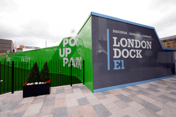 London Dock Hoarding by Octink