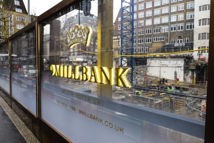 Millbank clear hoardings