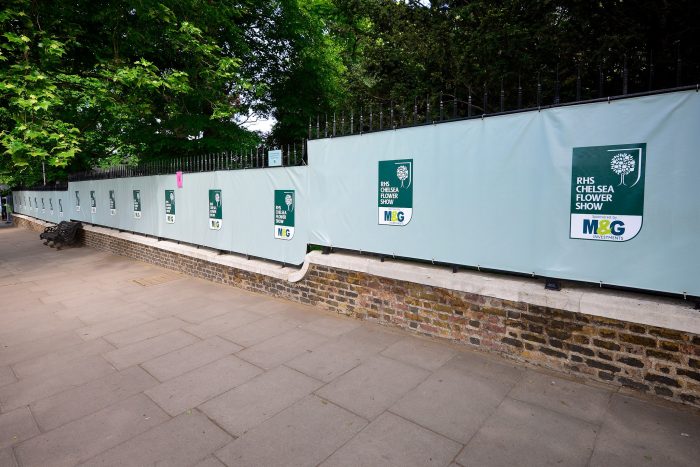 Printed fence banners & event signage for RHS Chelsea Flower Show by Octink