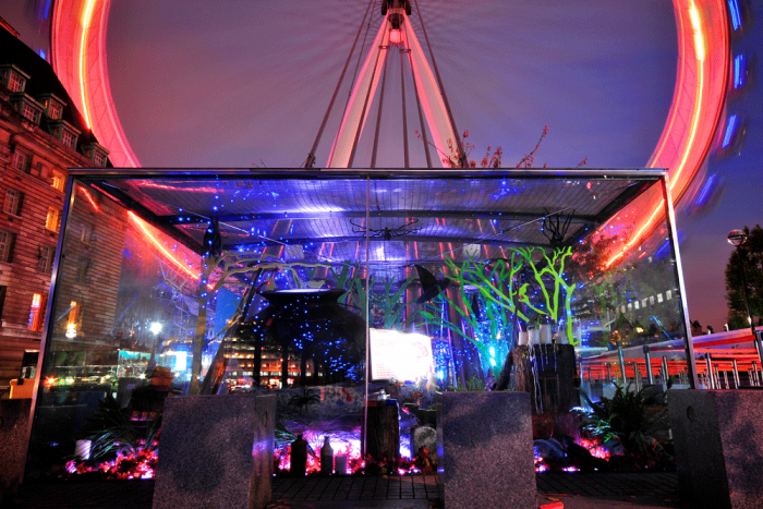 Event Planning - night time installation at the London Eye